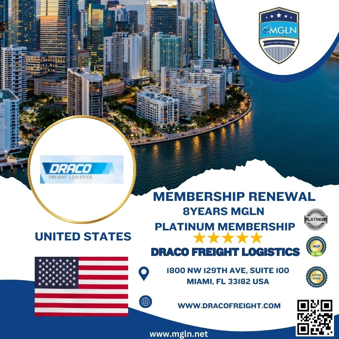 Draco Freight Logistics from USA Celebrates 8 Years of Platinum Membership with MGLN